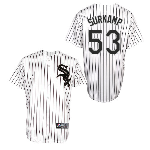 Eric Surkamp #53 Youth Baseball Jersey-Chicago White Sox Authentic Home White Cool Base MLB Jersey